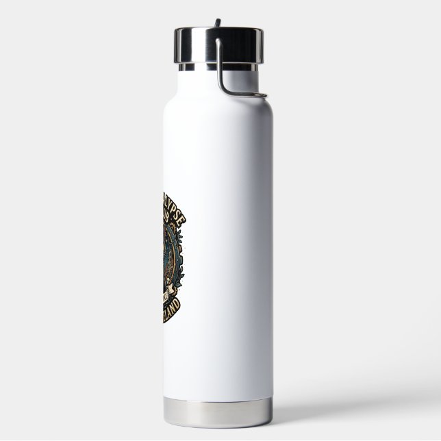 Post Apocalypse Cat Cat Dad Gift Idea - Post Apoca Water Bottle (Left)