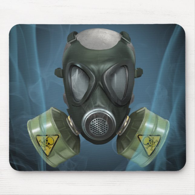 Post-Apocalyptic Gas Mask Mouse Pad (Front)