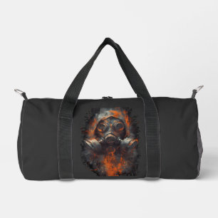Post Apocalyptic Gas Mask Toxic Grunge Duffel Bag