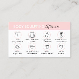 Post Body Sculpting Aftercare Instruction Business Card