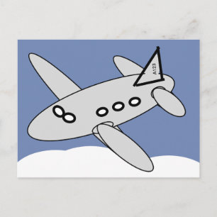 Post Card - Aeroplane Flying over Clouds
