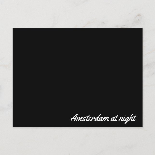 Post card Amsterdam at night (Front)