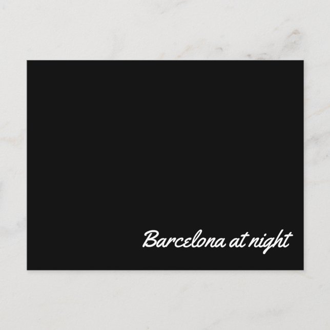 Post card Barcelona at night (Front)