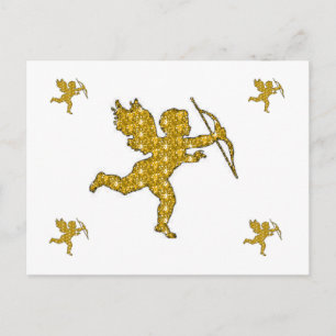 Post Card Cupid Gold