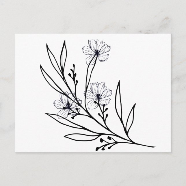 post card - floral design (Front)