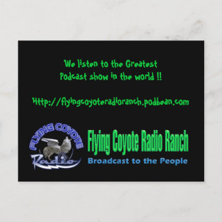 Post card /  Flying coyote radio ranch
