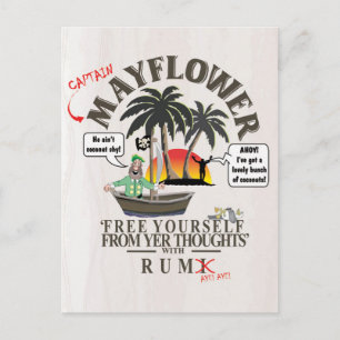 Post Card. FREE YOURSELF FROM YER THOUGHTS. Postcard