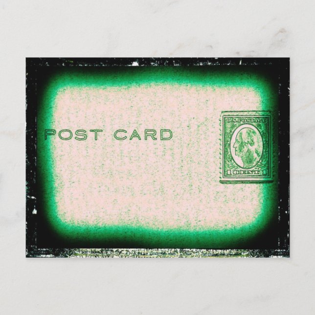"Post Card" (Green) Postcard (Front)