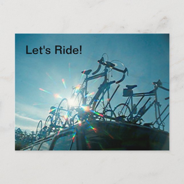 Post Card - Let's Ride (Bicycles) (Front)