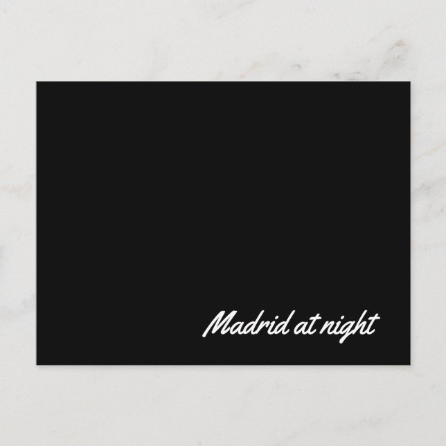 Post card Madrid at night (Front)