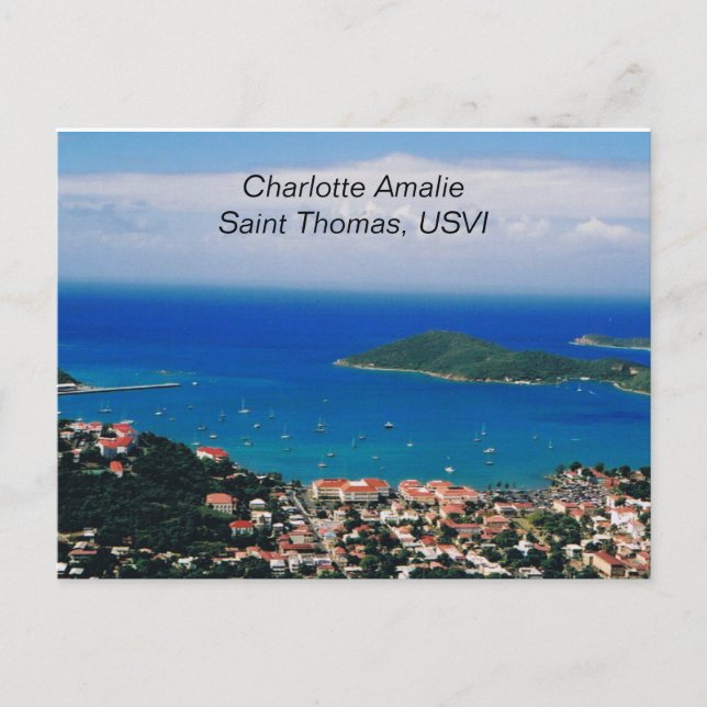 Post Card of Charlotte Amalie, Saint Thomas, USVI (Front)