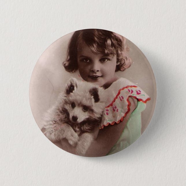 Post Card Romantic 6 Cm Round Badge (Front)