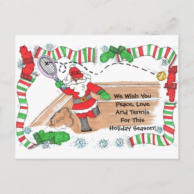 Post Card -Santa On Court (Front)
