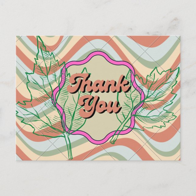 Post Card, Size: Standard Postcard,thank you Postcard (Front)