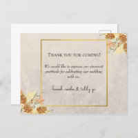 Post Card Thank you for coming!