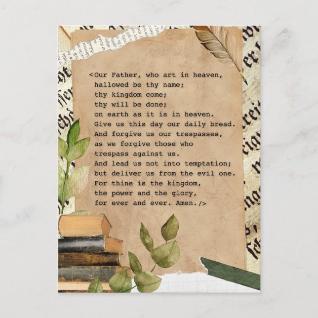 Post Card - The Lord's Prayer (Front)