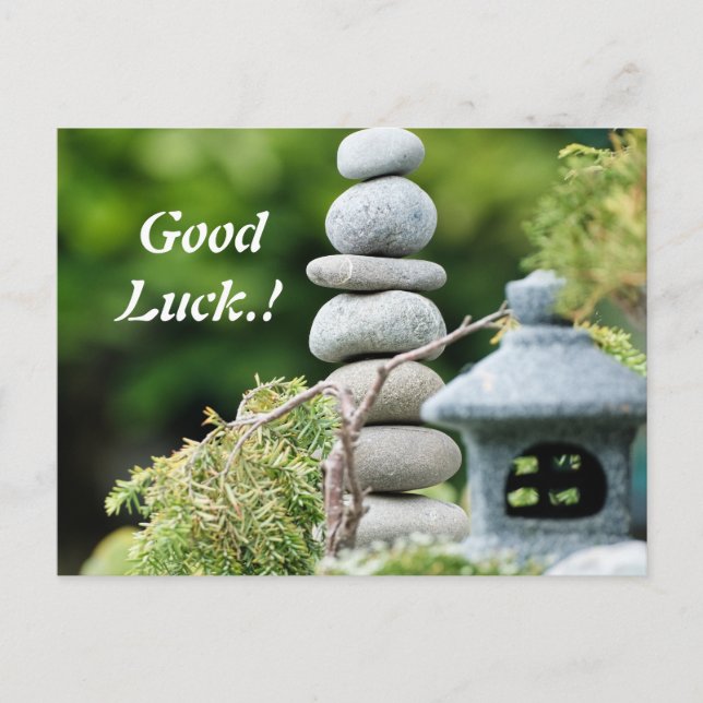 Post Card unique design elegant GOOD LUCK (Front)