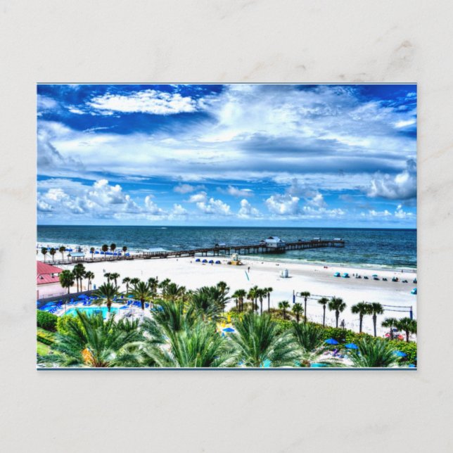 Post Card w/ Picture of Clearwater Beach (Front)