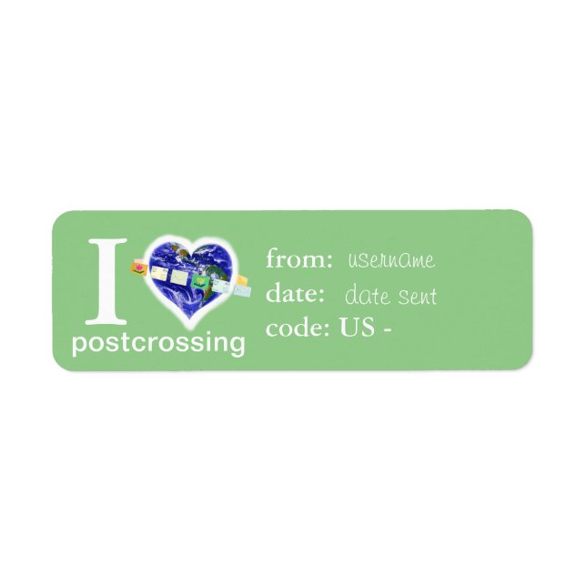 Post-crossing fun name label (Front)