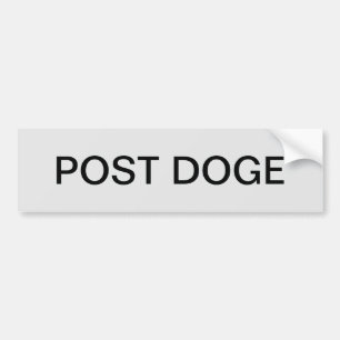 POST DOGE (silver/black) bumper sticker