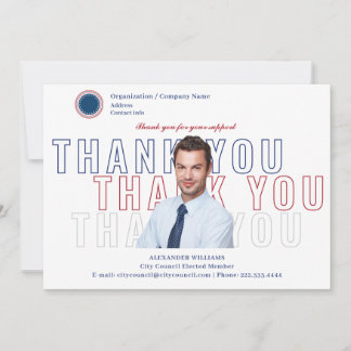 Post-Election Campaign Donors & Volunteers Thank You Card