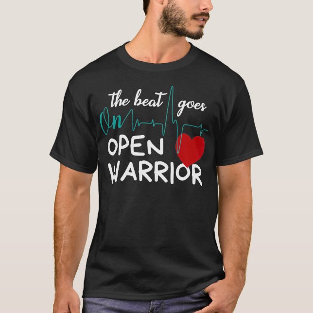 Post Heart Surgery Bypass Recovery Design Open Hea T-Shirt (Front)