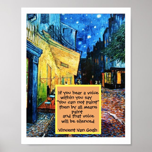 Post Impressionist Art Painting Quote  Poster (Front)