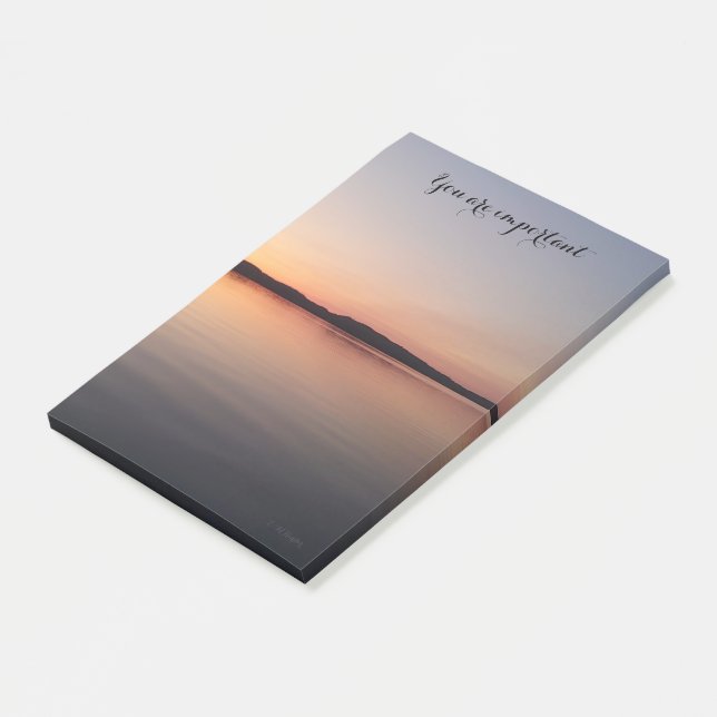 Post it block with sunset post-it notes (Angled)