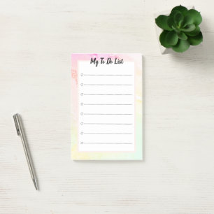 Post-it® Modern Watercolor Pastel My To Do List Post-it Notes
