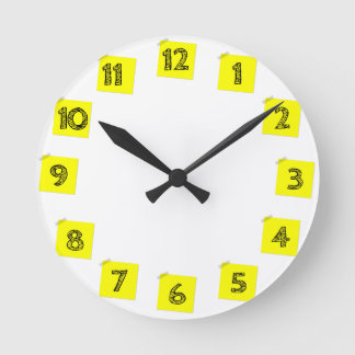 Post It Note Round Clock