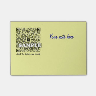 Post-it note with QR code