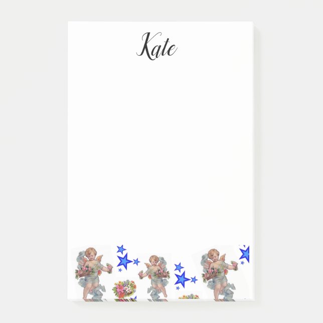 Post-it Notes Angels Blue Stars (Front)