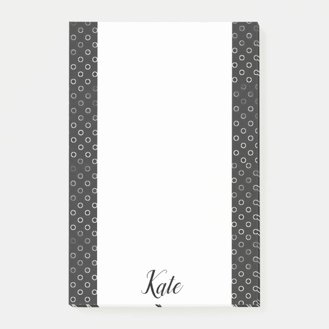 Post-it Notes Black and White Circles (Front)