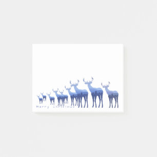 Post-it-Notes-Blue Deer Merry Christmas Post-it Notes