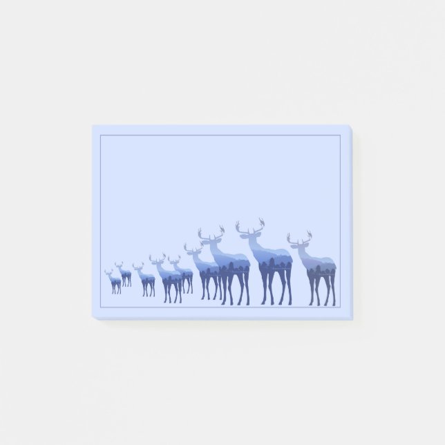Post-it-Notes-Blue Deer Post-it Notes (Front)