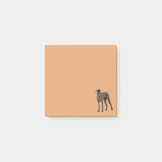 Post it notes Brindle Great Dane (Front)