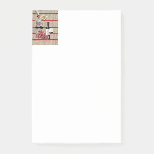 Post-it Notes Chef Red Wine Grapes (Front)