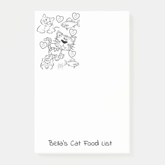 Post-it Notes Colouring Cats Kittens (Front)