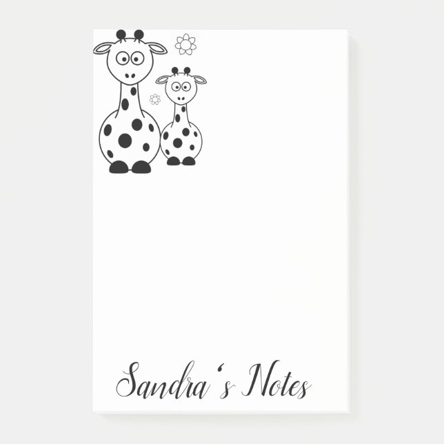 Post-it Notes Colouring Giraffe (Front)