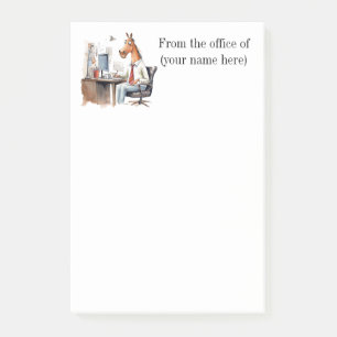 Post it notes "from the office of horse business"