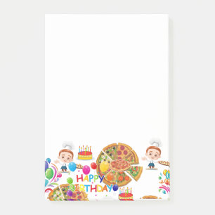 Post-it Notes Happy Birthday Pizza