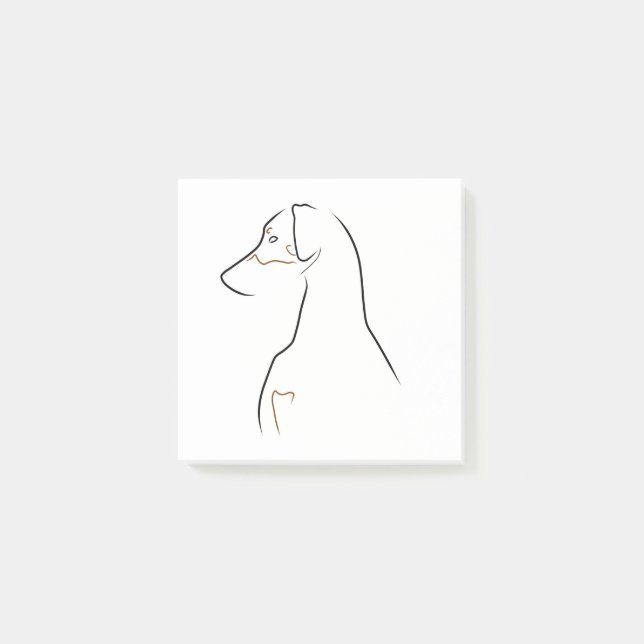 Post-It Notes - Natural Eared Line Art (Front)