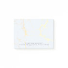 Post It Notes Notepad - Blue & Gold Marble