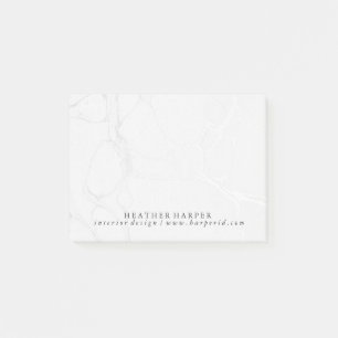 Post It Notes Notepad - Silver Marble