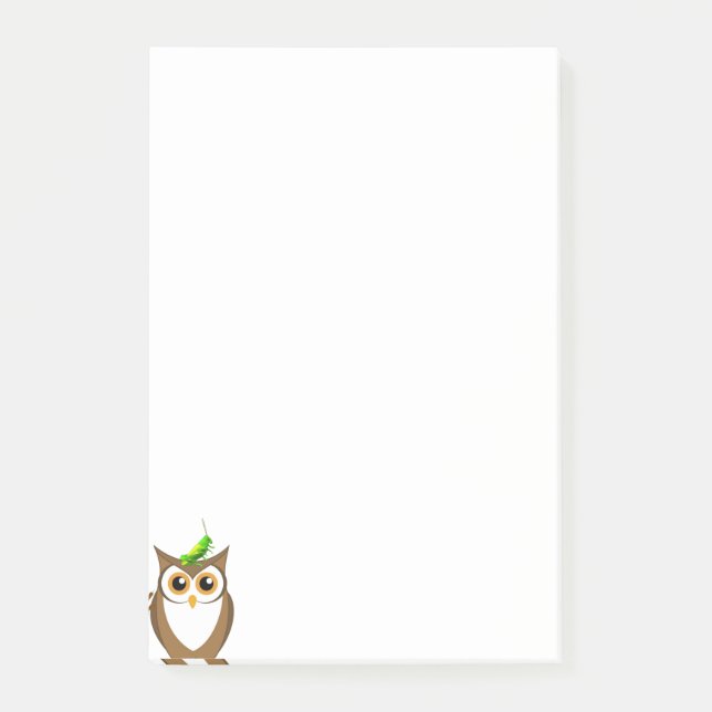 Post-it Notes Owl Grasshopper (Front)