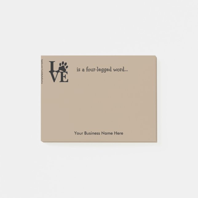 Post-It Notes-PawPrint- "Love is.." Notes (Front)