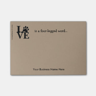 Post-It Notes-PawPrint- "Love is.." Notes