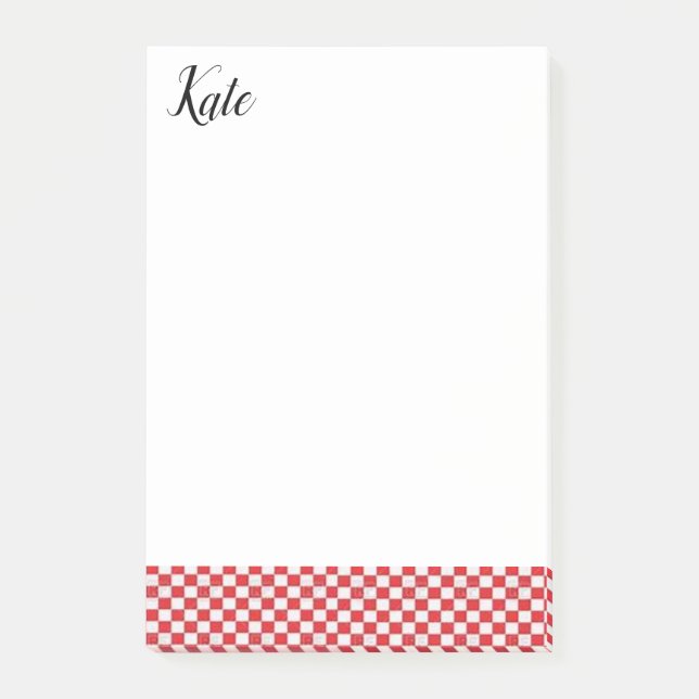 Post-it Notes Red Plaid (Front)