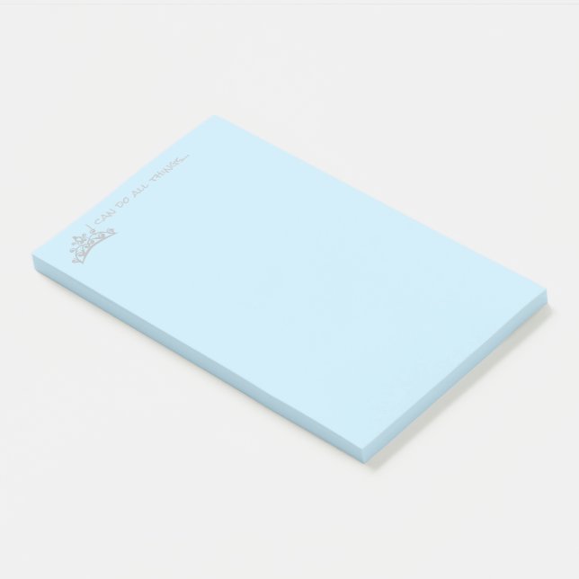 Post It Notes Shopping List I can do all things (Angled)