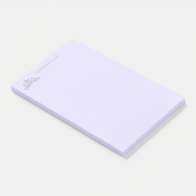 Post It Notes Shopping List Tiara Crown (Angled)